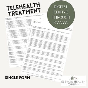 Private Practice Forms: Mental Health Telehealth Consent Form