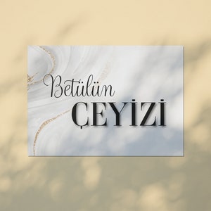 Prezent Ceyiz spersonalizowany DIN A4 Gelin Bohcasi