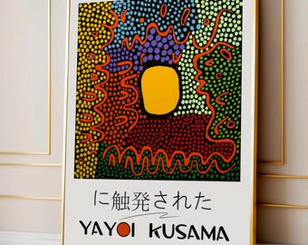 Yayoi Kusama Inspired Digital Download,Abstract Art,Yayoi Kusama Poster,Japanese Wall Art,Yayoi Kusama Japanese Gallery Wall Art Living Room