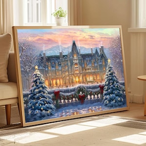Biltmore Estate Christmas Print: Vintage Holiday Home Decor (Digital Download)