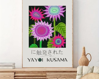 Yayoi Kusama Poster - Abstract Yayoi Kusama Print as Japanese Wall Art - Yayoi Kusama Inspired Japanese Gallery Wall Art - Home Wall Decor