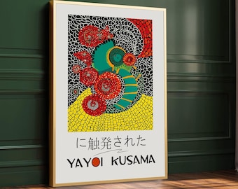 Yayoi Kusama Inspired Digital Download,Abstract Art,Yayoi Kusama Poster,Japanese Wall Art,Yayoi Kusama Japanese Gallery Wall Art Living Room