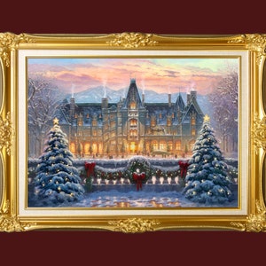 biltmore estate, asheville, biltmore house, wall hangings, christmas village, magic kingdom, vintage xmas