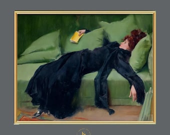 Decadent Young Woman (After the Dance) | Victorian Woman Portrait Painting | Vintage Art Print | Printable Wall Art | Digital Download
