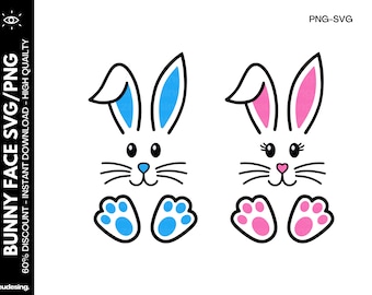 Lapin SVG, téléchargement numérique, Svg, Png, Clipart lapin de Pâques, jour de Pâques, oreilles de lapin, oreilles de lapin, pattes, pieds, téléchargement immédiat