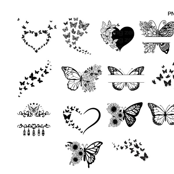 Flying Butterflies Svg bundle, Butterfly Split Monogram svg Butterfly Svg, Butterfly Design Layout, Butterfly Swarm svg, Butterfly png,