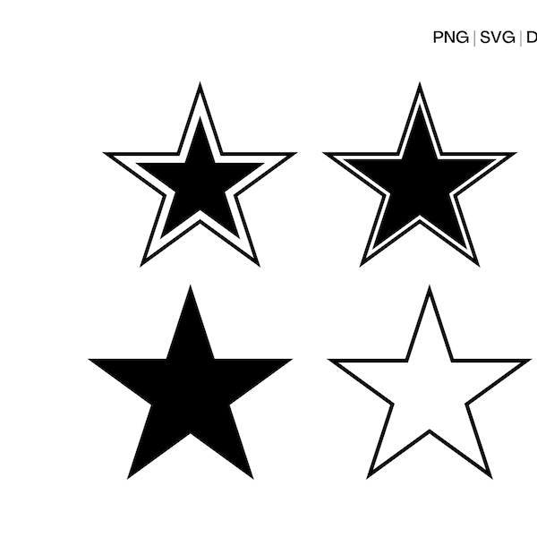 Cowboy Star, Star Svg, Star Outline Design, Double Star Png, Star svg bundle, star cut files, star clipart,starsvg, star png