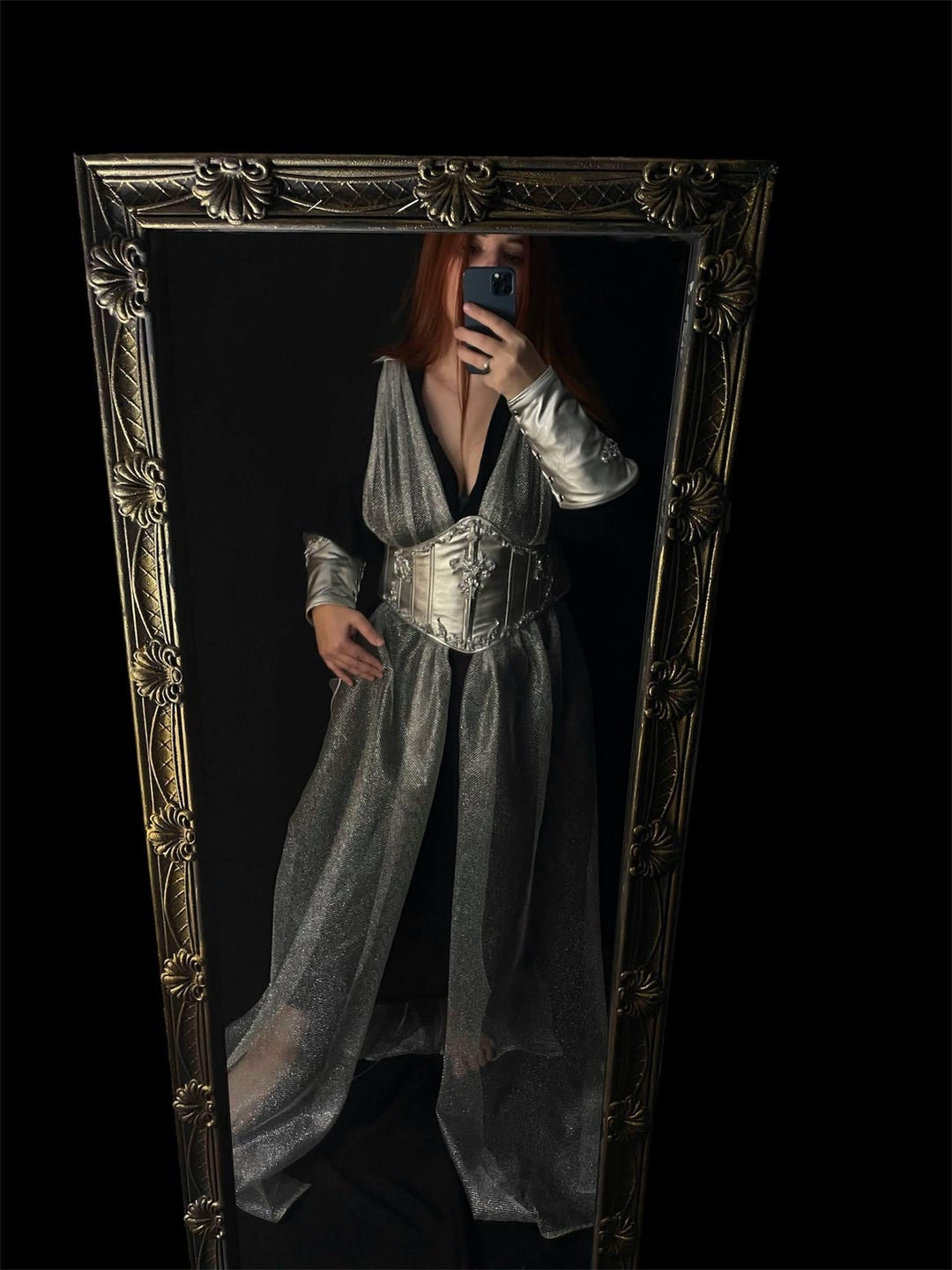 Chain Shirt Under Robe Underbust Corset With Chainmail Cloak, Gothic Fantasy Armor Corset ...