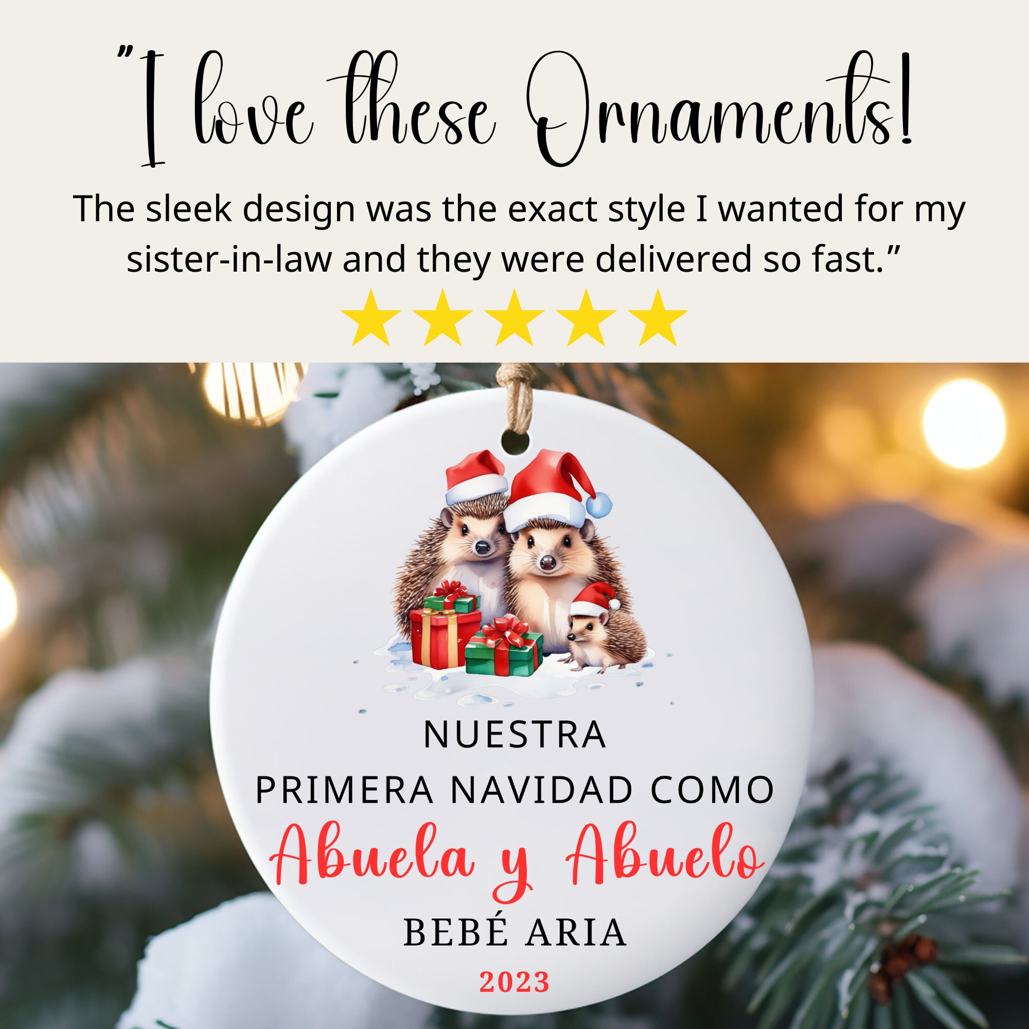 New Abuela Ornament Custom, Promoted to Abuelita, Spanish Ornament ...