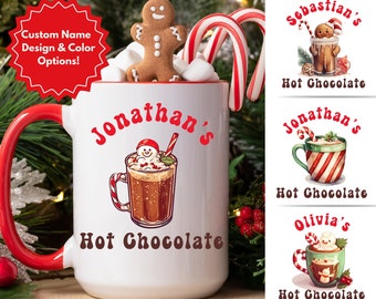 Personalized Kids Hot Chocolate Christmas Mug, Hot Chocolate Mug, Hot Cocoa Mug,Personalized Christmas gift for kids