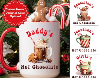 Personalized Kids Hot Chocolate Christmas Mug, Hot Chocolate Mug, Hot Cocoa Mug,Personalized Christmas gift for kids