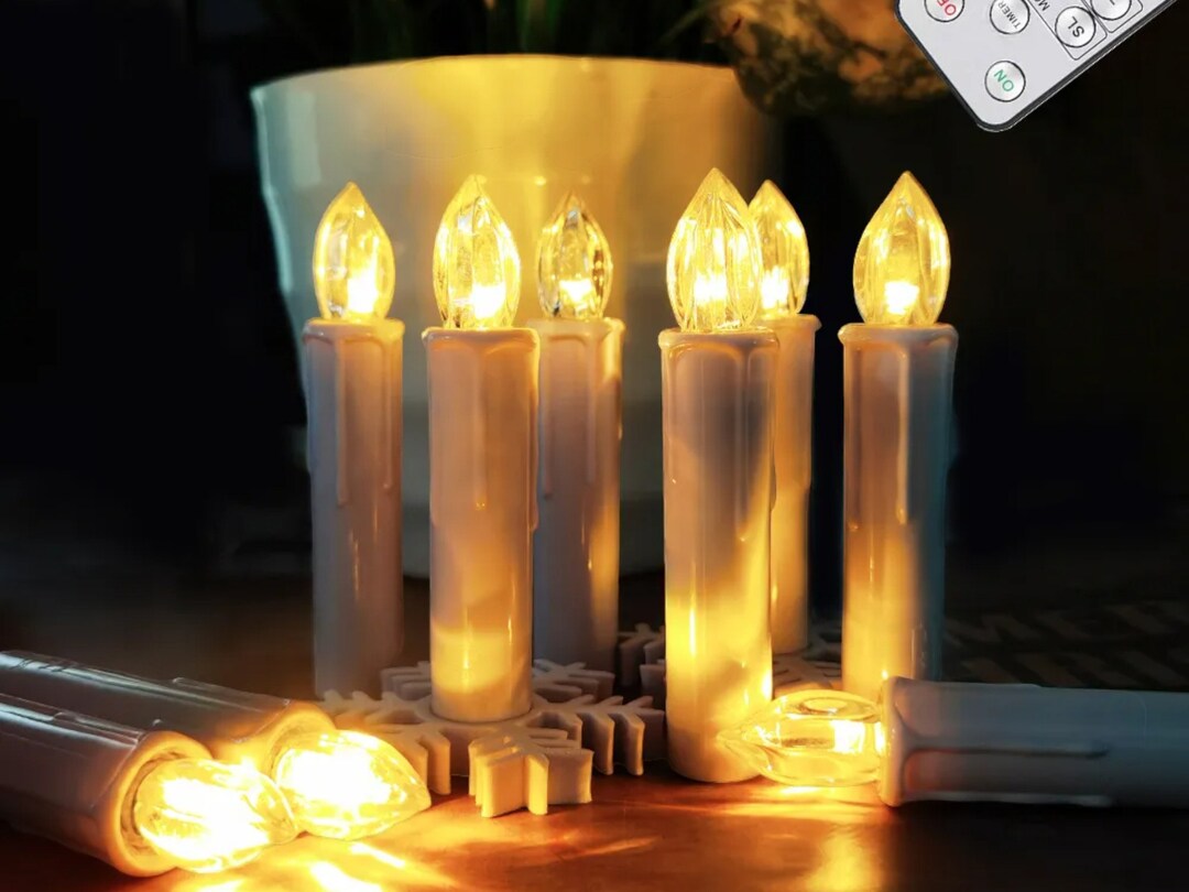 Remote Control LED Christmas Candle With Flickering Flames Etsy