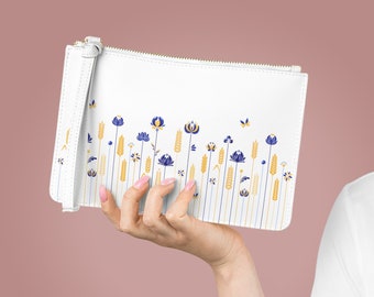 Clutch Bag - chic clutch with a delicate flower pattern, stylish yet functional accessory, gift for her, gift for mother