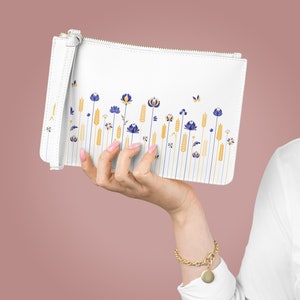 Clutch Bag - chic clutch with a delicate flower pattern, stylish yet functional accessory, gift for her, gift for mother