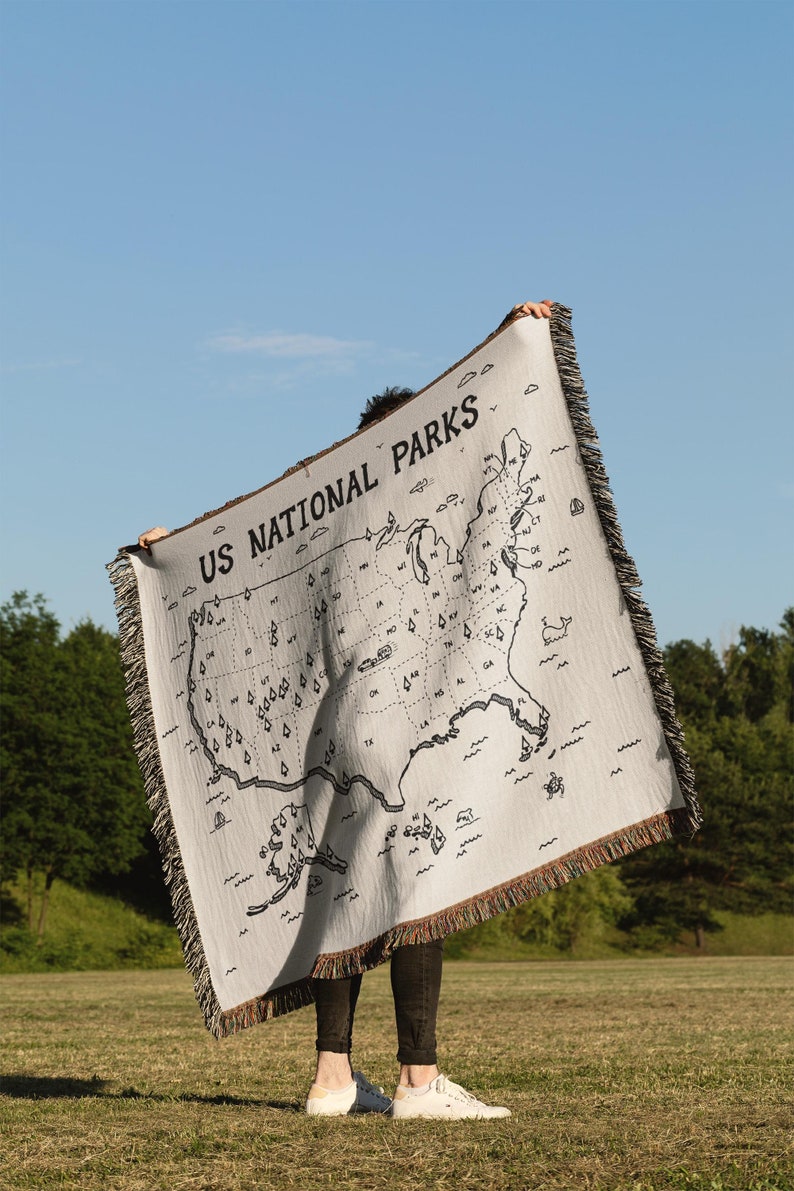 National Parks Woven Tapestry Blanket