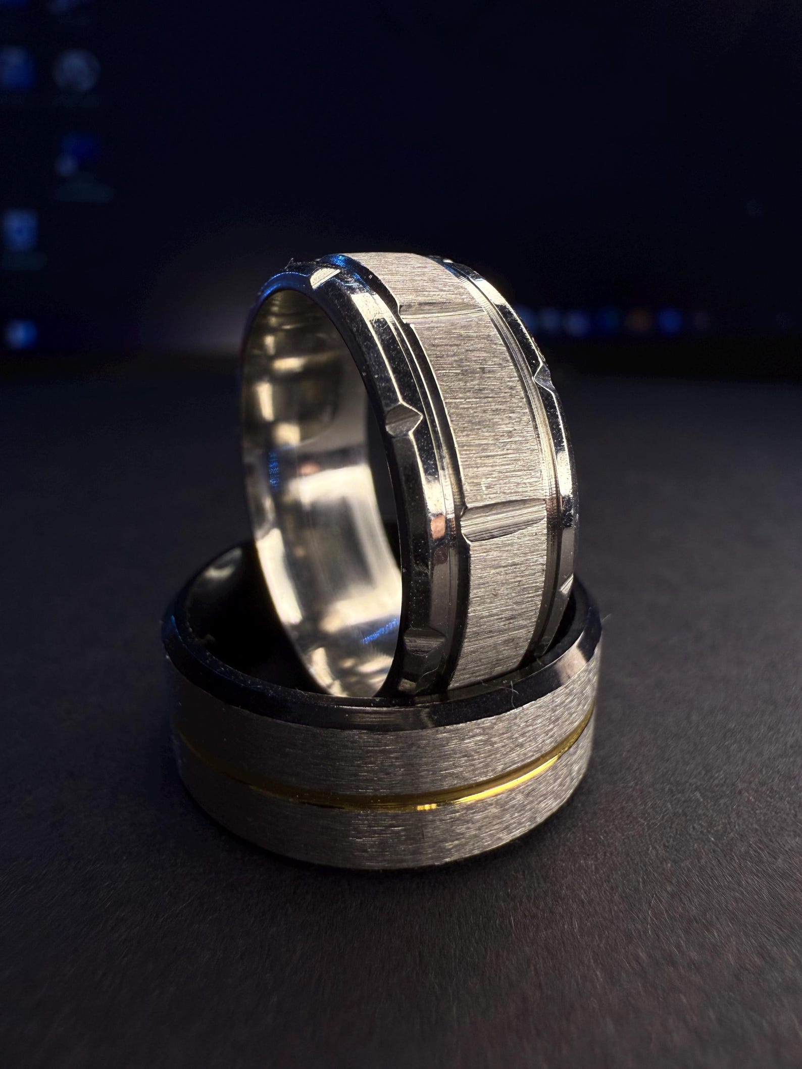 Gray Tungsten Ring, Mens Rings - Etsy