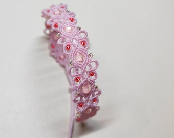 Pink, black, blue, butterfly-shaped bracelet, macrame bracelet, women's bracelet, handmade, gift for her