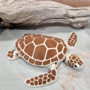 3D Printed Articulated Sea Turtle Fidget Toy: Stress Relief