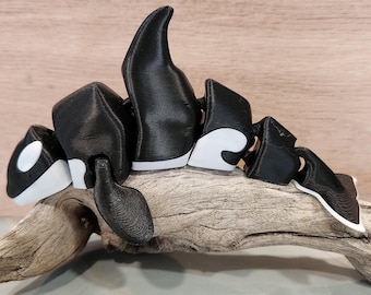 3D Printed Articulated Orca Fidget Toy, Desk Decor