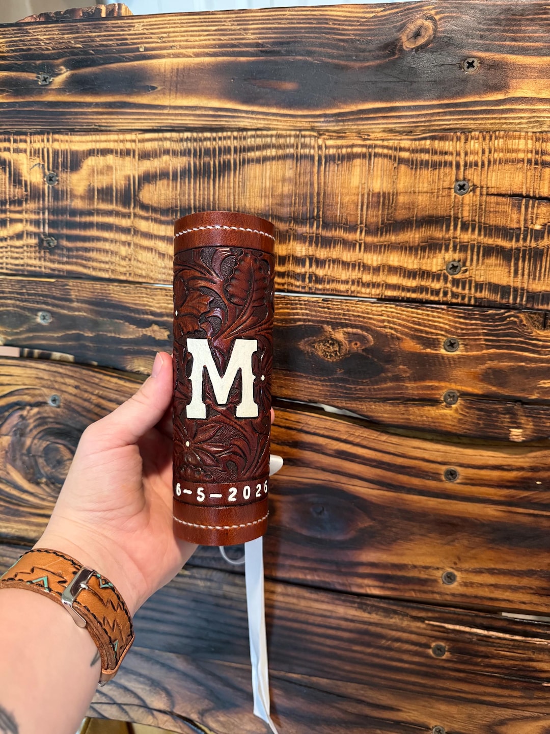 Custom Hand Tooled Bouquet Wrap