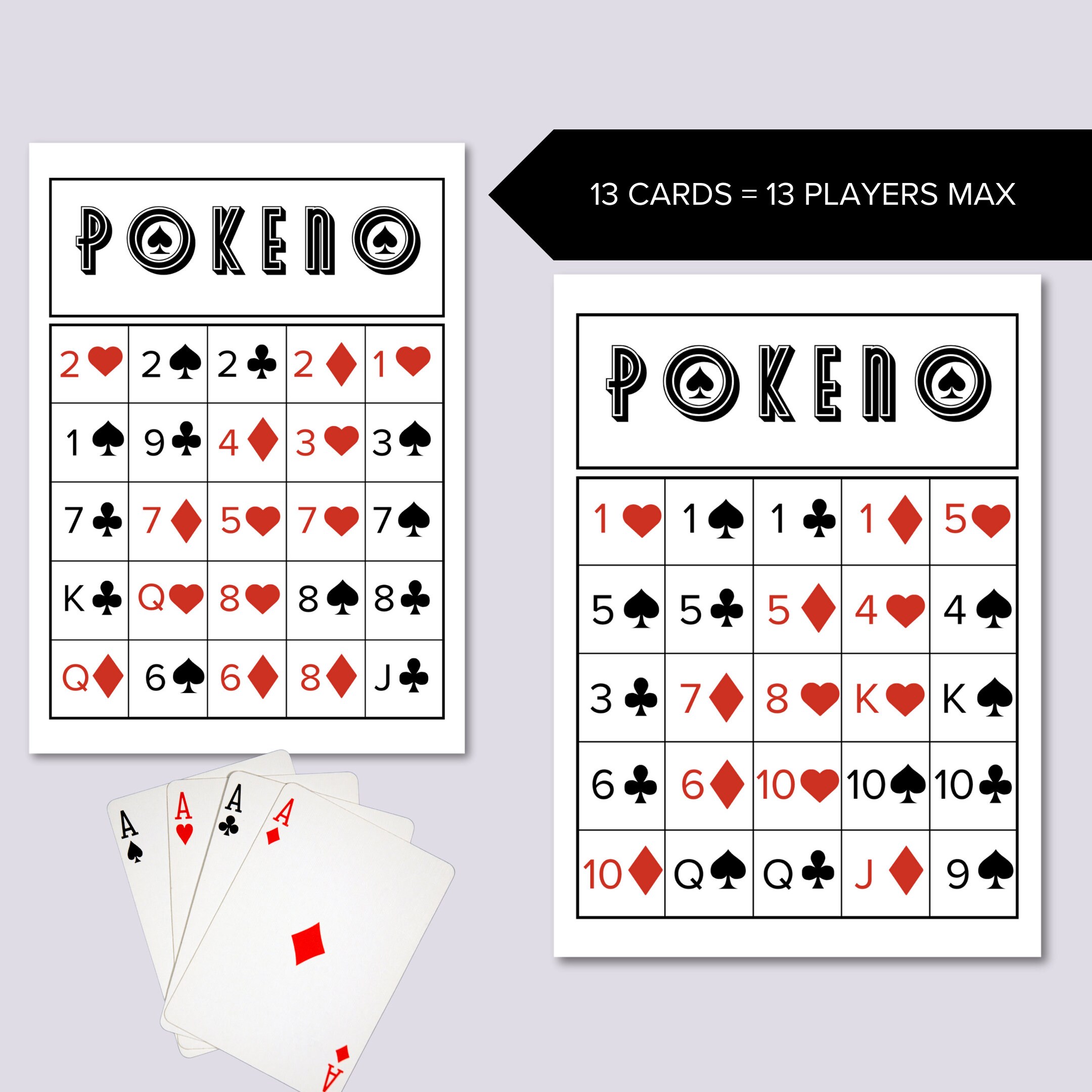 Printable Poker Keno Cards PO KE NO - Il Fullxfull.5632080930 Pw12 