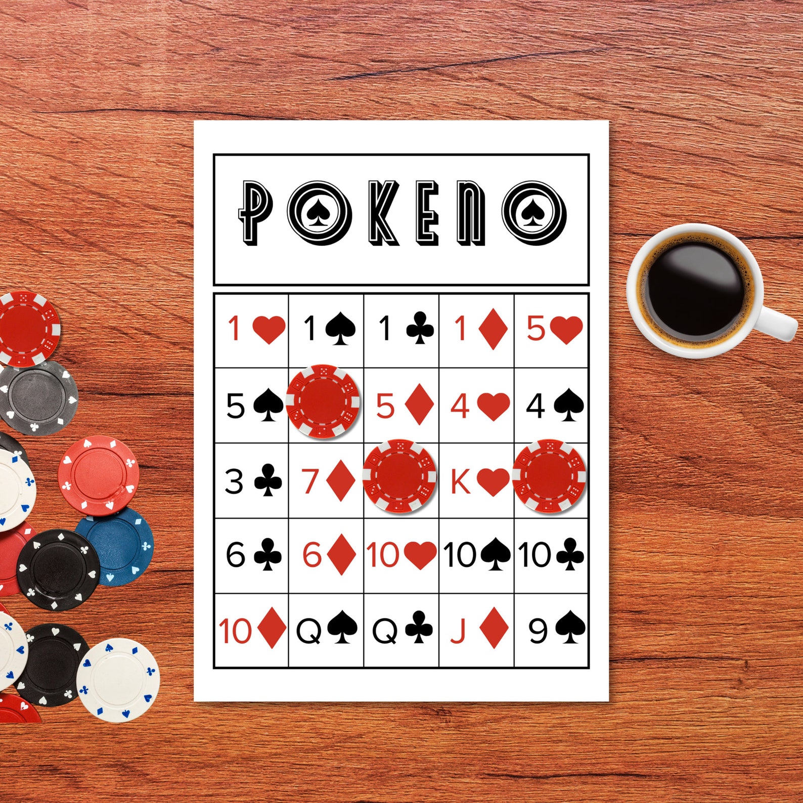 Printable Poker Keno Cards PO KE NO - Il 1588xN.5680150167 Nho8 