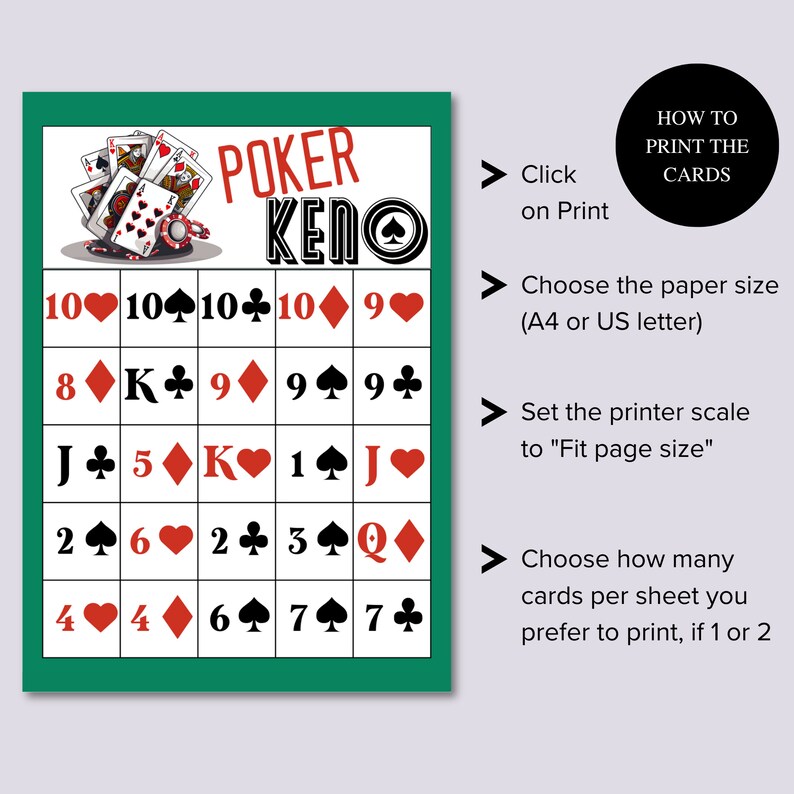 Printable Poker Keno Cards PO KE NO - Il 794xN.5680158019 T8du 