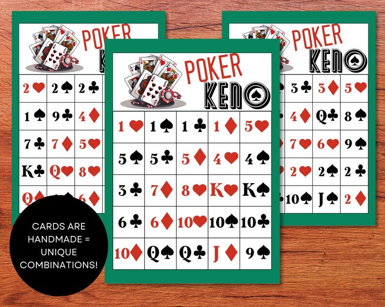 Printable Poker Keno Cards PO KE NO - Il 794xN.5667393241 Csji 