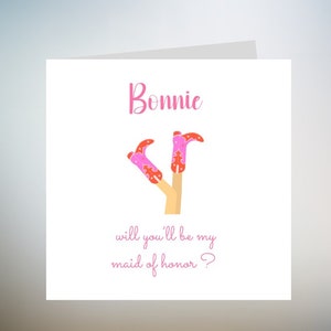 made of honor  ~ Western Occasion Card personalised 6x6