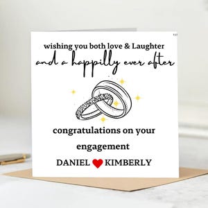 Tarjeta de felicitación de boda, tarjeta "Felices para siempre", tarjeta de felicitación de matrimonio, tarjeta de boda para amigos, tarjeta de felicitación de boda, tarjeta de recién casados 6x6
