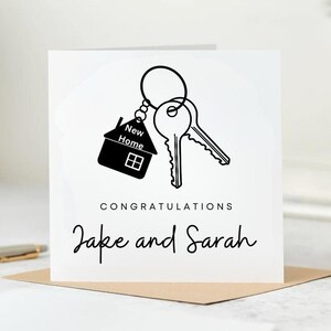 Carte Happy New Home, Félicitations pour votre nouvelle maison, Carte pour nouvelle maison, Carte de pendaison de crémaillère, Carte pour nouvelle maison pour amis, Première carte pour maison 6 x 6