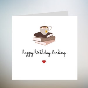 Cartão de aniversário do melhor amigo, cartão de aniversário para amigo, presente de aniversário de amigo, cartão de aniversário para amigo, melhor cartão de chá, amante de chá, meu melhor amigo 6x6