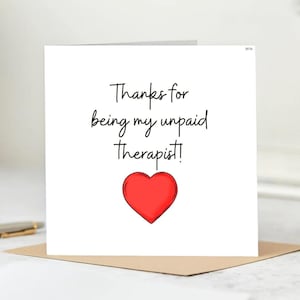 Carte pour un ami, une carte d'amitié, une carte d'anniversaire pour vos vrais amis pour un meilleur ami, un collègue, une carte-cadeau interurbaine Bestie 6 x 6