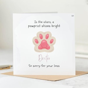 Tarjeta de condolencias por la pérdida de un gato - Tarjeta de condolencias por la pérdida de un gato - Tarjeta personalizada por la pérdida de una mascota 6x6