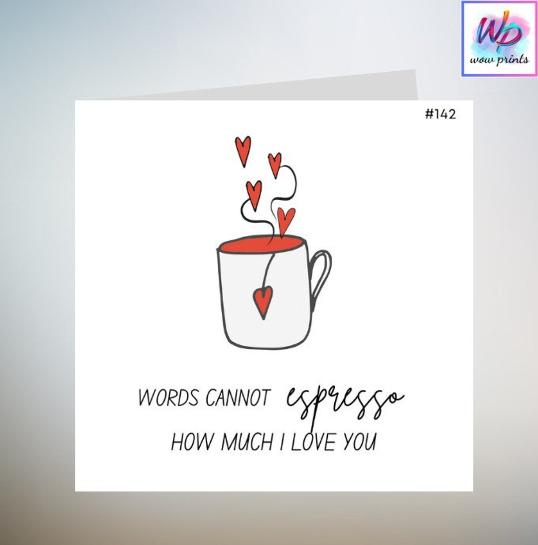 Valentines Day Card for Him or Her, Anniversary Card, Cute Romantic ...