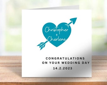 Wedding Day Card, On Your Wedding Day Card, Congratulations Wedding Card, On Your Wedding Day, Happy Wedding Day Card, Wedding Gift Card 6x6