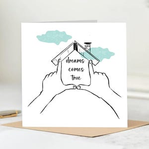 Gepersonaliseerde felicitaties met je nieuwe thuiskaart | Nieuw huiscadeau, housewarmingkaart, nieuwe avonturen, nieuwe herinneringen: 6 x 6 inch