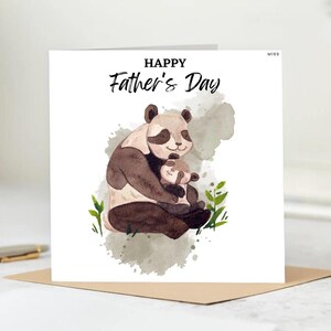 Cartão personalizado para o Dia dos Pais, Cartão Panda para o Dia dos Pais, Nome personalizado, Pai, Pai, Papai 6x6