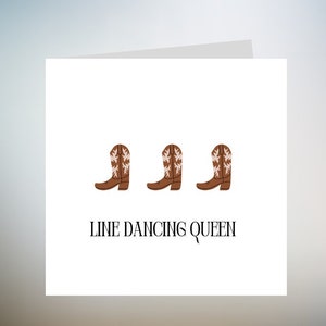 Cowboystiefel, Line Dance, Line Dance Queen, Scheunentanz, Country Western, auf Bestellung 15x15