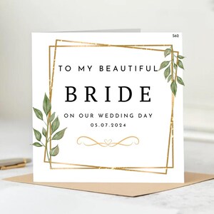 Gepersonaliseerde romantische kaart voor de bruid waarvan je niet kunt wachten om te trouwen. Vertel haar dat je voor altijd bent met deze kaart. 6x6