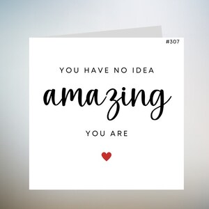 Increíble tarjeta de mamá, tarjeta del Día de las Madres, No tienes idea de lo increíble que eres, linda y simple tarjeta del Día de las Madres de la hija, para ella 6x6