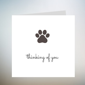 Carta personalizzata per lutto per animali domestici / Pensando a te / Ponte dell'Arcobaleno / Carta per perdita / Carta di simpatia / Condoglianze 6x6