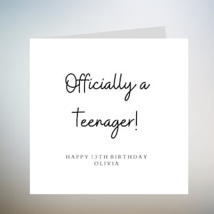 Personalisierte Teenager Geburtstagskarte / beste Freundin Geburtstagskarte, alles Gute zum Geburtstag, Geburtstagskarte für sie, Namenskarte / 6x6