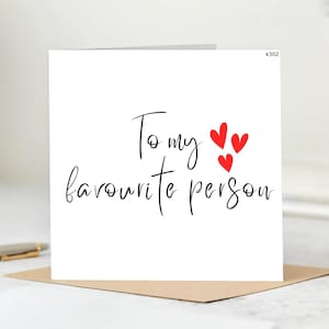 Joyeux anniversaire à ma personne préférée dans le monde entier, carte d'anniversaire pour femme, mari, petite amie, petit ami, partenaire, meilleur ami 6 x 6