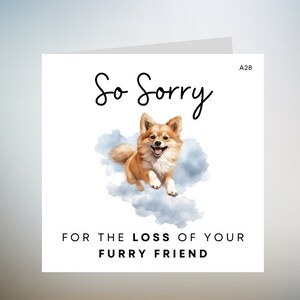 Carta di simpatia per la perdita di animali domestici personalizzata, Carta di lutto per animali domestici, Morte di animali domestici, Carta commemorativa per animali domestici, Carta di perdita di cani, Carta di simpatia per cani 6x6