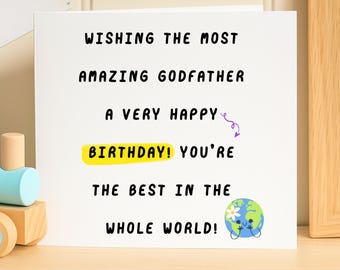 Pate Geburtstagskarte, bester Pate der Welt, alles Gute zum Geburtstag Pate, süße Karte für Pate, Pate Geburtstagskarte