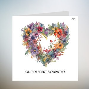 Diepste sympathiekaart / ik denk aan je / ik denk aan je in deze droevige tijd / hier voor jou / handgemaakte kaart 6x6