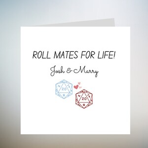 Parabéns pelo seu noivado/casamento - Cartão de felicitações inspirado em Dungeons and Dragons - Personalizado - Feito à mão - 6x6