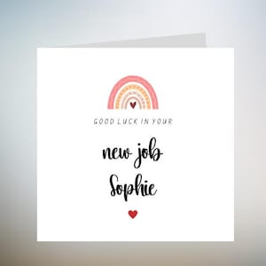 Carte porte-bonheur Nouveau chapitre personnalisée, carte Bonne chance, carte porte-bonheur Nouvel emploi