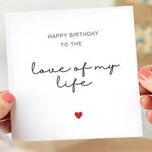 夫、妻、ボーイフレンドへの誕生日カード、私の人生の愛への誕生日おめでとうカード、パートナーへの誕生日カード、かわいい婚約者の誕生日 6x6